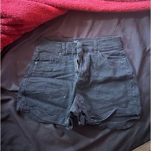 Black Jean Shorts
